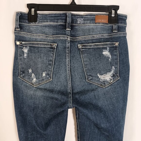 Judy Blue Los Angeles Skinny Fit Jeans Size 7/28 Cropped Denim Great Cond - Picture 3 of 9
